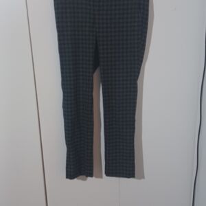 Banana Republic Black and Gray Checkered Dress Pants